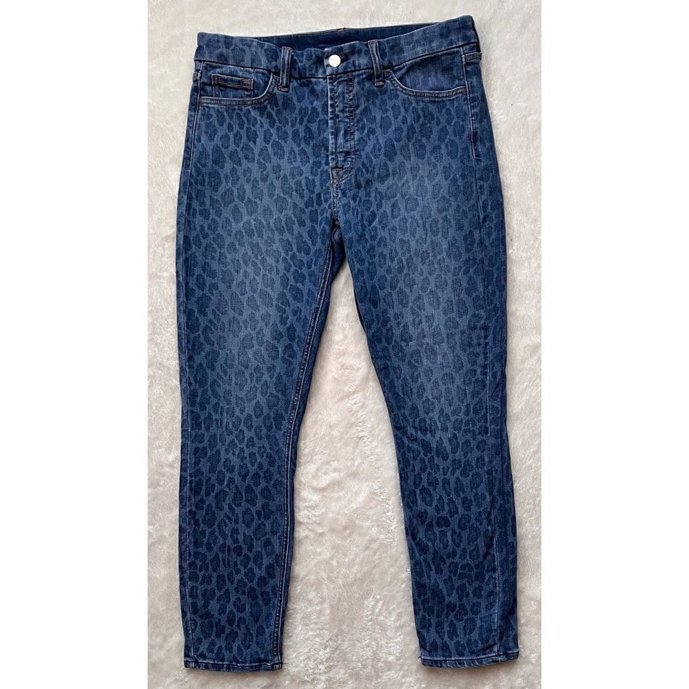 Jen7 7 for All Mankind Ankle Skinny Jeans in NightFall Leopard, Size 10 - Picture 8 of 14